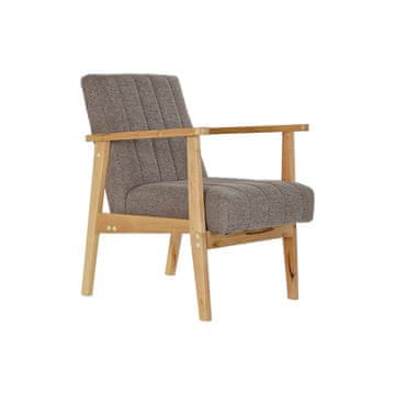 DKD Home Decor Fotelj DKD Home Decor Natural Beige Polyester Pinewood (63 x 68 x 81 cm)