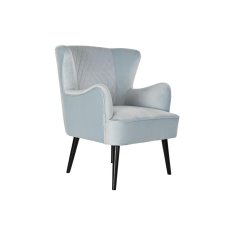 DKD Home Decor Fotelj DKD Home Decor Črna kovina Nebo modra (76 x 76 x 82 cm)