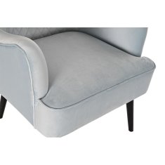 DKD Home Decor Fotelj DKD Home Decor Črna kovina Nebo modra (76 x 76 x 82 cm)