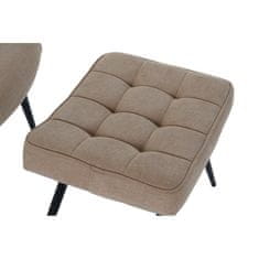 DKD Home Decor Fotelj DKD Home Decor Črna bež kovina poliester (69 x 77 x 91 cm)