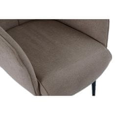 DKD Home Decor Fotelj DKD Home Decor Črna bež kovina poliester (69 x 77 x 91 cm)