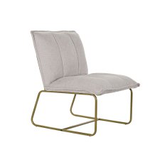 DKD Home Decor Fotelj DKD Home Decor Beige Golden Metal Poliester (66 x 71 x 77 cm)