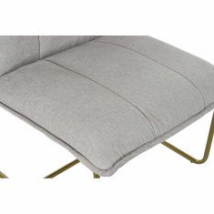 DKD Home Decor Fotelj DKD Home Decor Beige Golden Metal Poliester (66 x 71 x 77 cm)