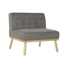 DKD Home Decor Fotelj DKD Home Decor 80 x 66 x 72 cm Elov les Rjava Temno siva