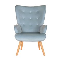 DKD Home Decor Fotelj DKD Home Decor Blue Sky blue Natural Wood Plastic 67 x 75 x 96 cm
