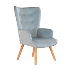 DKD Home Decor Fotelj DKD Home Decor Blue Sky blue Natural Wood Plastic 67 x 75 x 96 cm