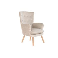 DKD Home Decor Fotelj DKD Home Decor Natural Beige Wood Polyester (67 x 70 x 95 cm)