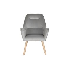 DKD Home Decor Fotelj DKD Home Decor Naravna svetlo siva Les Plastika 65 x 67 x 93 cm