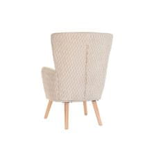 DKD Home Decor Fotelj DKD Home Decor Natural Beige Wood Polyester (67 x 70 x 95 cm)