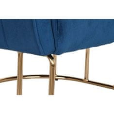 DKD Home Decor Fotelj DKD Home Decor Golden Navy Blue Metal 76 x 70 x 74 cm
