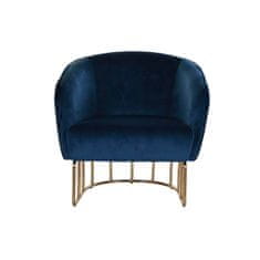 DKD Home Decor Fotelj DKD Home Decor Golden Navy Blue Metal 76 x 70 x 74 cm