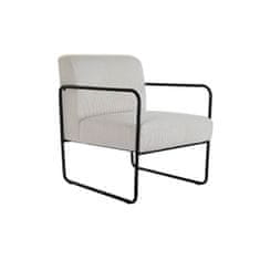 DKD Home Decor Fotelj DKD Home Decor Črni poliester Beli železo (64 x 74 x 79 cm)