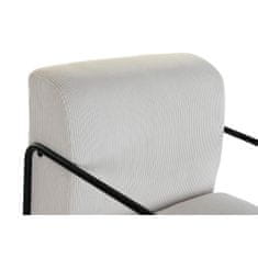 DKD Home Decor Fotelj DKD Home Decor Črni poliester Beli železo (64 x 74 x 79 cm)