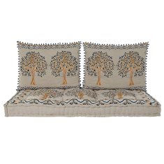 DKD Home Decor Fotelj DKD Home Decor Yellow Blue Beige 145 x 76 x 1 cm