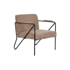 DKD Home Decor Fotelj DKD Home Decor Metal Brown Poliester (64 x 69,5 x 76 cm)