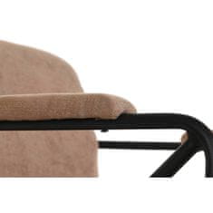 DKD Home Decor Fotelj DKD Home Decor Metal Brown Poliester (64 x 69,5 x 76 cm)