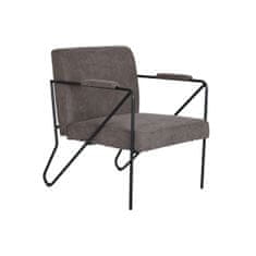 DKD Home Decor Fotelj DKD Home Decor Grey Metal Polyester (64 x 69,5 x 76 cm)
