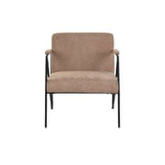 DKD Home Decor Fotelj DKD Home Decor Metal Brown Poliester (64 x 69,5 x 76 cm)