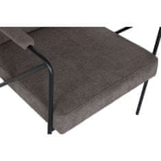 DKD Home Decor Fotelj DKD Home Decor Grey Metal Polyester (64 x 69,5 x 76 cm)