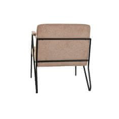 DKD Home Decor Fotelj DKD Home Decor Metal Brown Poliester (64 x 69,5 x 76 cm)