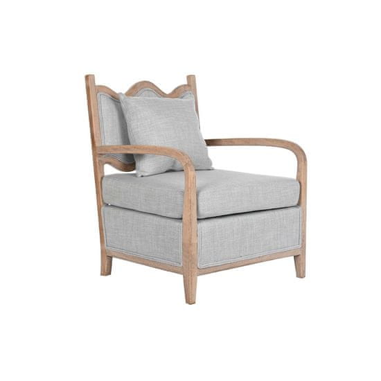 DKD Home Decor Fotelj DKD Home Decor 66 x 70 x 88 cm 70 x 73 x 88 cm Elja Svetlo rjava Svetlo siva