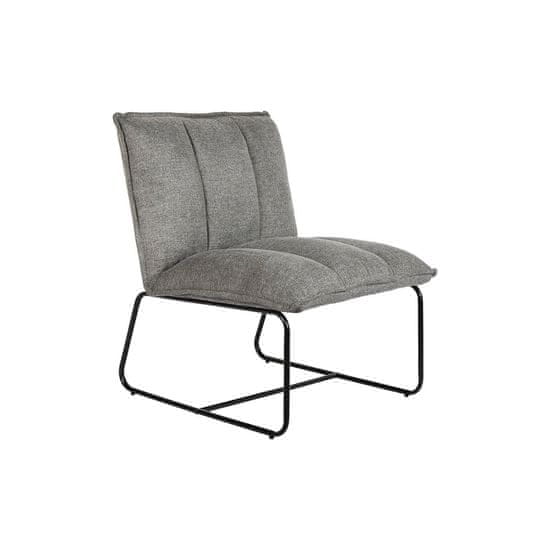 DKD Home Decor Fotelj DKD Home Decor Črna siva kovina 66 x 71 x 77 cm