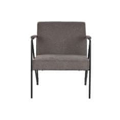 DKD Home Decor Fotelj DKD Home Decor Grey Metal Polyester (64 x 69,5 x 76 cm)
