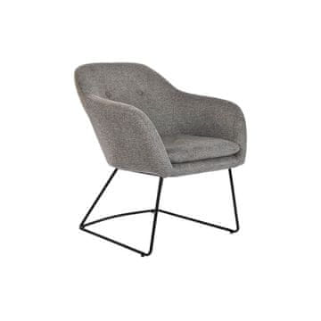 DKD Home Decor Fotelj DKD Home Decor 63 x 64 x 70 cm Črna siva kovina