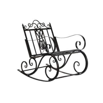 DKD Home Decor Gugalni stol DKD Home Decor črna kovina aluminij 63 x 89 x 92 cm