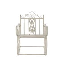 DKD Home Decor Gugalni stol DKD Home Decor Kovina Aluminij Bela (63 x 89 x 92 cm)