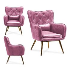 Gift Decor Fotelj Pink Velvet (68 x 92 x 70 cm)