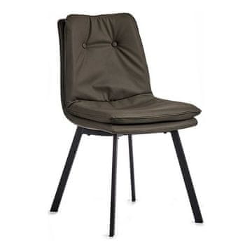 Gift Decor Fotelj Grey Button Polyskin Steel (51 x 85 x 46 cm)