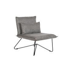 DKD Home Decor Fotelj DKD Home Decor 66 x 78 x 75 cm Črna siva kovina