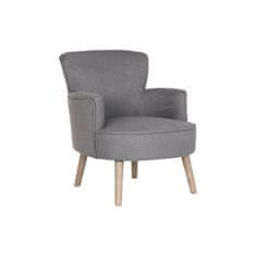 DKD Home Decor Fotelj DKD Home Decor Fir Polyester Temno siva (66 x 70 x 88 cm)