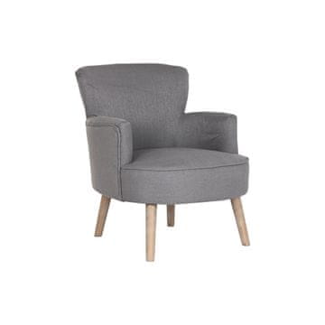 DKD Home Decor Fotelj DKD Home Decor Fir Polyester Temno siva (66 x 70 x 88 cm)