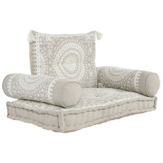 DKD Home Decor Fotelj DKD Home Decor White Beige 90 x 56 x 15 cm