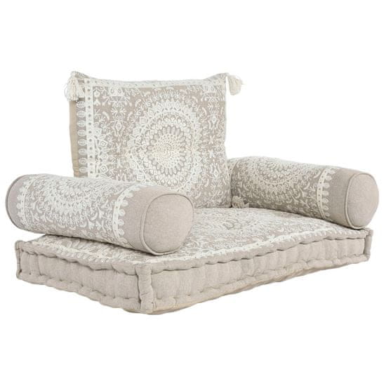 DKD Home Decor Fotelj DKD Home Decor White Beige 90 x 56 x 15 cm