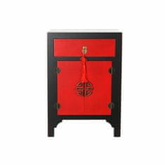 DKD Home Decor Nočna omarica DKD Home Decor Črna rdeča jelka MDF les 45 x 35 x 66 cm