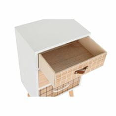 DKD Home Decor Nočna omarica DKD Home Decor Naravna bela Naravna guma Bordo barva Les Paolownia 40 x 30 x 48 cm