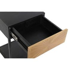 DKD Home Decor Nočna omarica DKD Home Decor Golden 35 x 40 x 55 cm Črna kovina Les