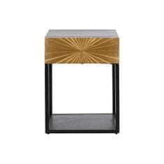 DKD Home Decor Nočna omarica DKD Home Decor Golden 35 x 40 x 55 cm Črna kovina Les