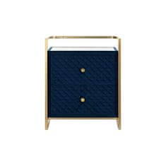DKD Home Decor Nočna omarica DKD Home Decor 60 x 35 x 74 cm Crystal Blue Golden