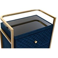 DKD Home Decor Nočna omarica DKD Home Decor 60 x 35 x 74 cm Crystal Blue Golden
