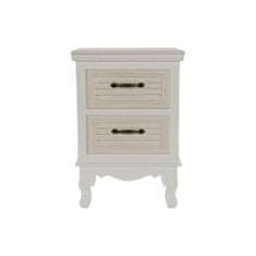 DKD Home Decor Nočna omarica DKD Home Decor Bela Naravni les (37 x 33 x 54 cm)