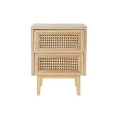 DKD Home Decor Nočna omarica DKD Home Decor Naravni ratan les Paolownia (43 x 33,7 x 56 cm)