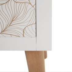 BigBuy Nočna omarica MARGOT 46 x 30 x 54 cm siva bela