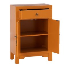 BigBuy Nočna omarica NEW ORIENTAL 45 x 26 x 69 cm Oranžna DMF