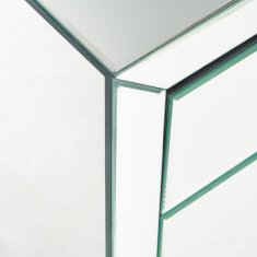 BigBuy Nočna omarica BRIGHT 55 x 45 x 50 cm Zrcalo Crystal DMF