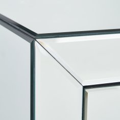 BigBuy Nočna omarica BRIGHT 55 x 45 x 50 cm Zrcalo Crystal DMF