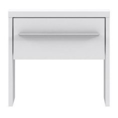 BigBuy Nočna omarica Pehmea 38,5 x 36,5 x 35 cm Aluminij Bela